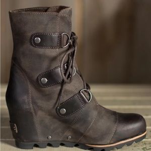 Women's Sorel Joan of Arctic Wedge Mid Waterproof Leather Boots